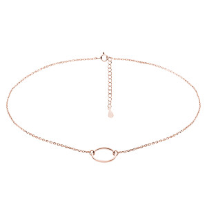 Choker argint placat cu aur roz cu cerc 33-38 cm DiAmanti Z1907NRG-33-38cm-DIA (Argint 925‰ 1,4 g.)